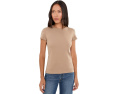Футболка Petite Stretch Cotton Tee Lauren Ralph Lauren цвета верблюжьей шерсти
