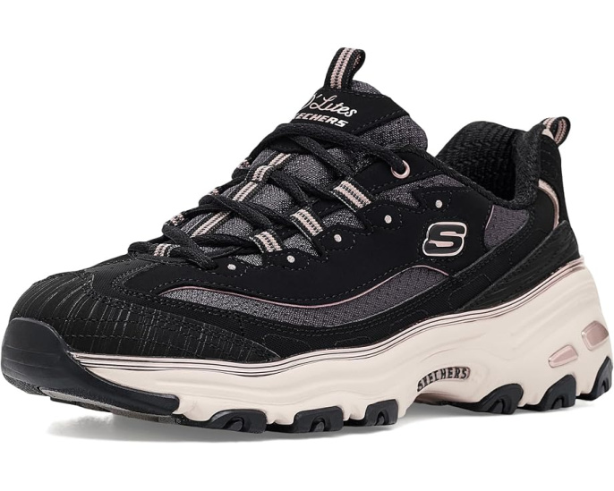 Кроссовки Skechers D'Lites Chrome Wave с хромированной отделкой
