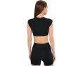 Кроп топ Nike Swim Solid с принтом Swoosh и полной подкладкой