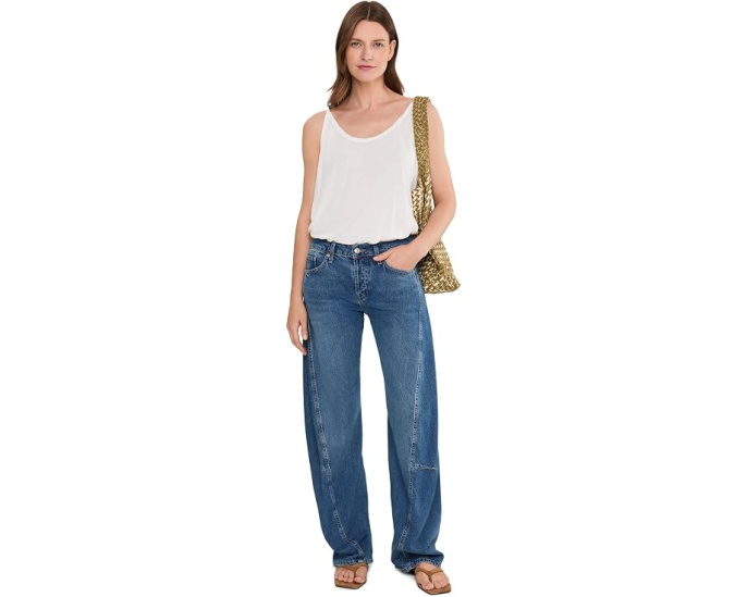 Джинсы Free People We The Free Fable с низкой посадкой искривленные скрученные