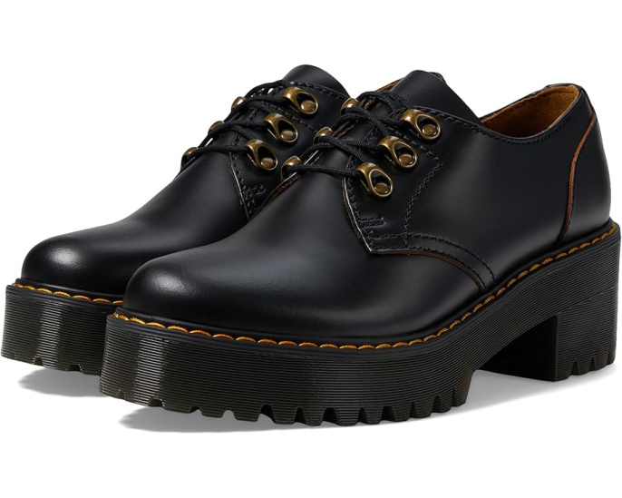 Туфли на каблуке Dr. Martens Leona Lo с цепкой подошвой