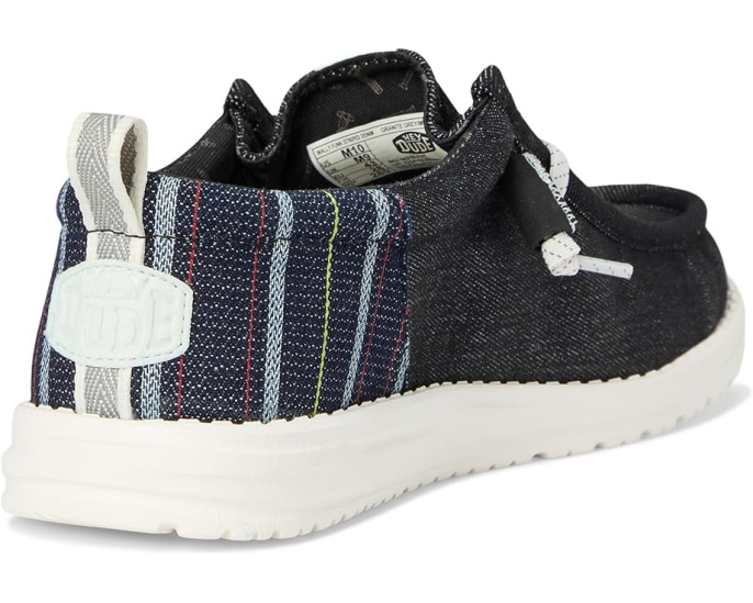 Hey Dude Wally Funk Striped Denim слипоны с джинсовым принтом