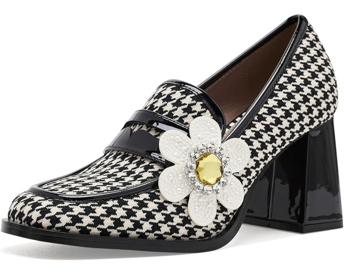 Туфли Casandra от Betsey Johnn в клетку с цветком