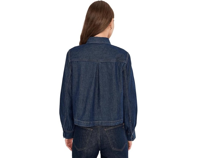 Топ Madewell Long Sleeve Sculptural Sleeve с воротником и объемными рукавами