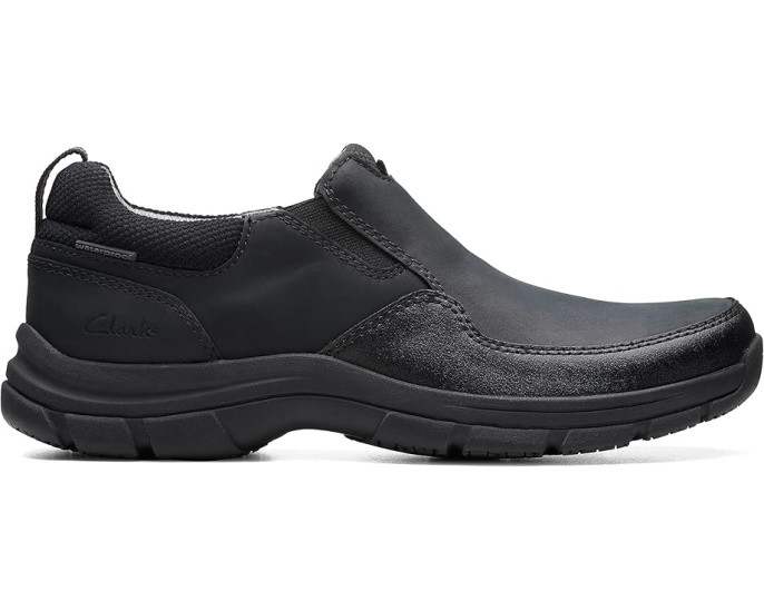 Водонепроницаемые кроссовки Clarks Walpath Step с кожаным верхом и квадратным каблуком