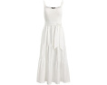 Платье-трапеция Lauren Ralph Lauren Belted Jersey Broadcloth с поясом из хлопка
