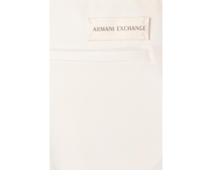 Брюки Armani Exchange из смесового хлопкового твила с эластичными манжетами и кулиской