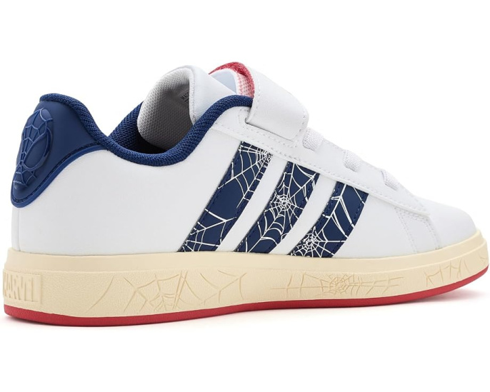 Кроссовки детские Marvel Grand Court Elastic Lace & Strap от Adidas серые