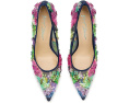 Блестящие туфли Blue by Betsey Johnson Netta с цветочным декором и острым носом