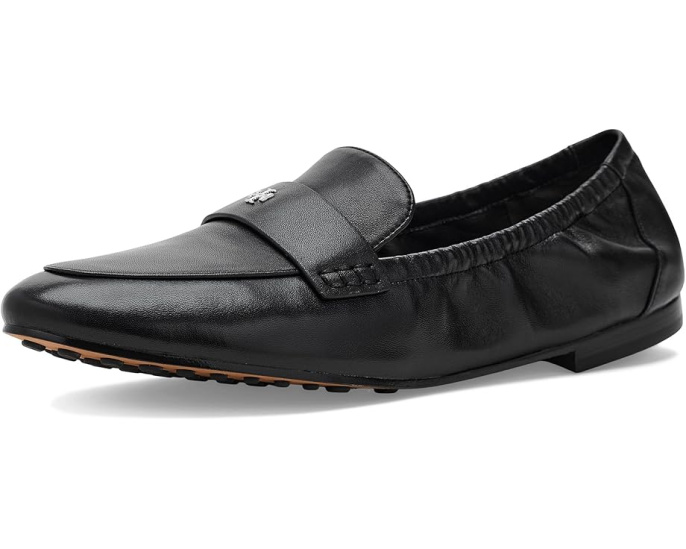 Лоферы Tory Burch Ballet из замши с деталью Double T