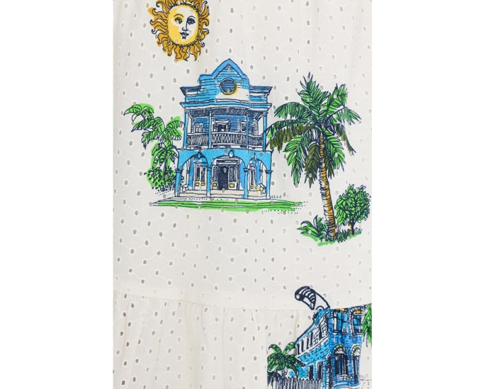 Платье Lilly Pulitzer Axton Eyelet с принтом и рюшей