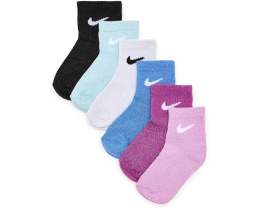 Детские носки Nike 6 pack Lurex Quarter Sock с блеском