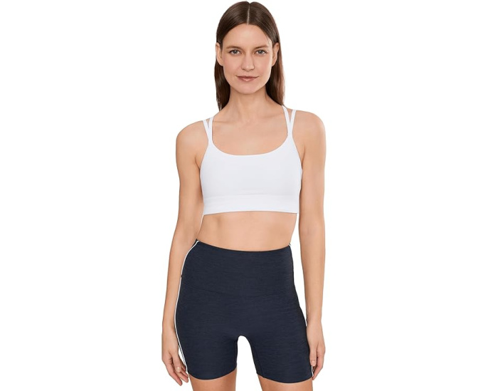 Beyond Yoga топ Spacedye Back To It Strappy Bra облачно-белого цвета