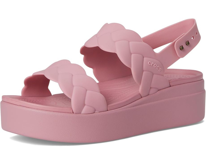 Сандалии Crocs Brooklyn с низким клином и плетеным верхом