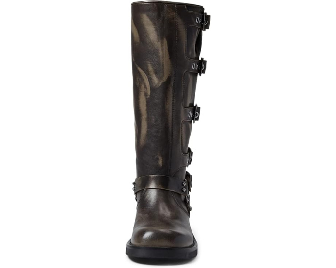 Кожаные ботинки Steve Madden Rocky с широким голенищем и пряжками