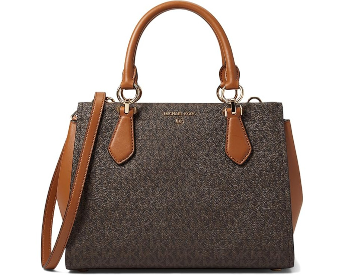 Сумка MICHAEL Michael Kors Marilyn Medium Satchel из кожи с регулируемым ремнем