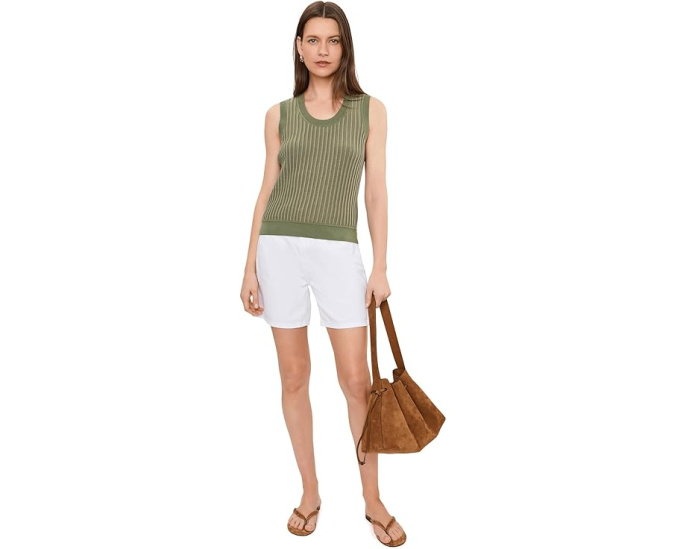 Varley топ Aldcroft Stitch Knit Tank трикотажный зеленый