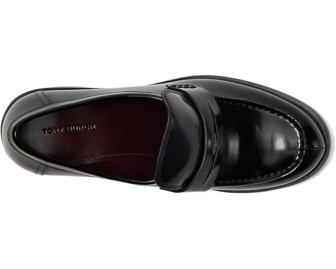 Туфли Tory Burch Classic Heel Lug Loafers 50 мм на тракторной подошве