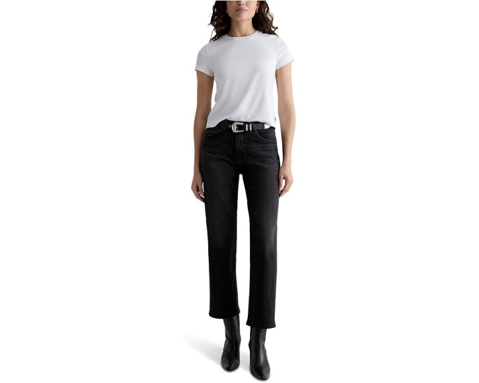 Прямые джинсы AG Jeans Brinley со средней посадкой в цвете Nebula