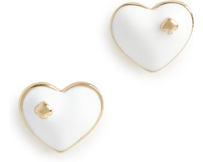Серьги-гвоздики Heart Spade от Kate Spade New York
