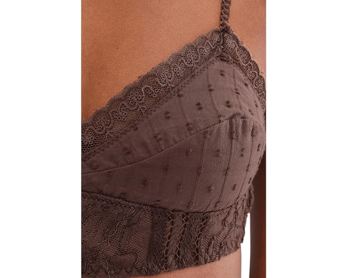 Длинное бра Free People Rosie с вышивкой и кружевом