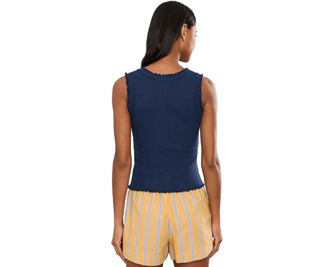 Топ Pointelle Rib Ella Tank NIC+ZOE с ажурной резинкой