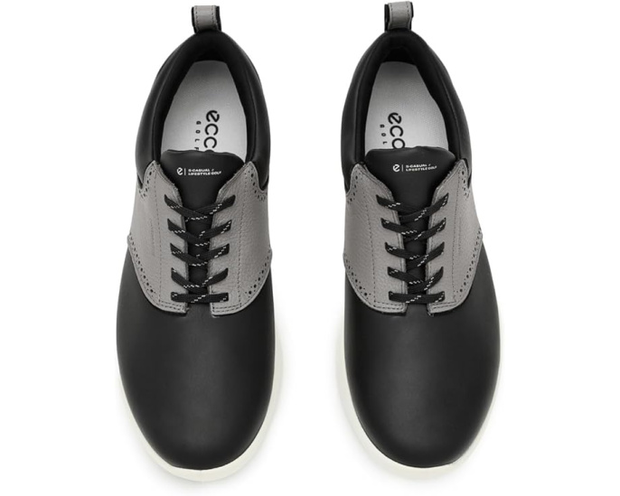 Водонепроницаемые кожаные гольф-ботинки ECCO Golf S Casual Saddle с мембраной ECCO-TEX