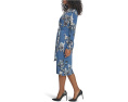 Платье Calvin Klein с длинными рукавами и цветочным принтом из джерси
