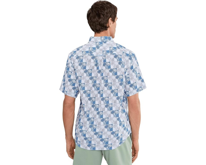 Рубашка Tommy Bahama Nova Wave Sunnyside Palms из хлопка с пике и геометрическим принтом