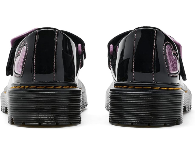 Туфли Mary Jane Dr. Martens Bex J с блестящим сердцем на массивной подошве