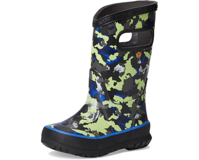 Детские сапоги Bogs Rainboot Camo Texture с камуфляжным принтом и биоразлагаемой стелькой