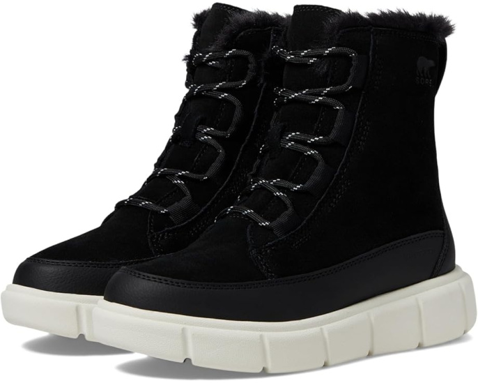 SOREL Детские ботинки Explorer III Lace WP с замшевым верхом и боковой молнией