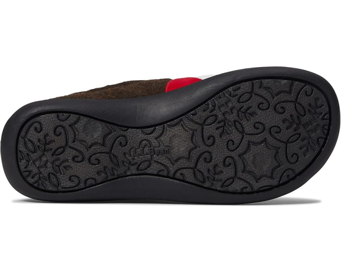 L.L.Bean Уютные тапочки Daybreak Scuff с рисунком собаки и шерстяным верхом