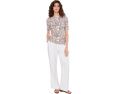 Топ с вырезом лодочкой Paisley из хлопка с эластаном Lauren Ralph Lauren