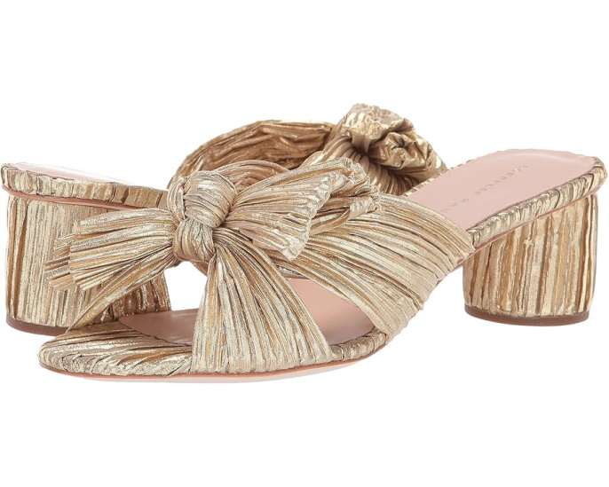 Босоножки-мюли Loeffler Randall Emilia с плиссировкой и узлом