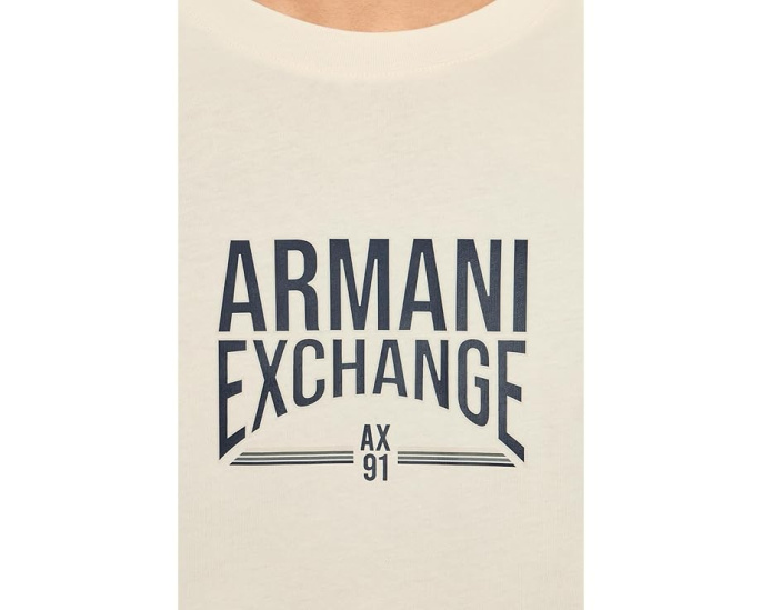 Футболка Slim Stripe Tee с принтом Armani Exchange