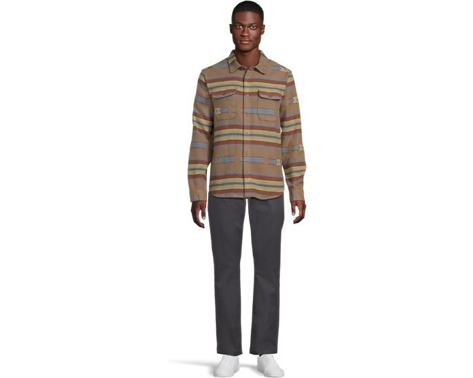 Рубашка RVCA Dayshift Blanket Flannel с длинным рукавом и жаккардовым принтом