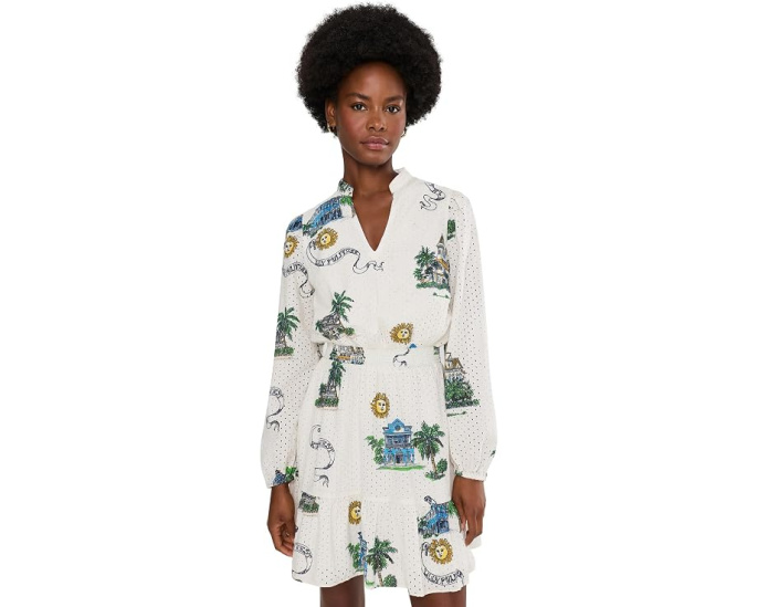 Платье Lilly Pulitzer Axton Eyelet с принтом и рюшей