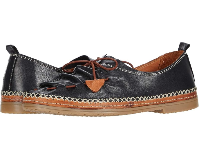 Лоферы Spring Step Berna из кожи с круглым носком и декоративной строчкой