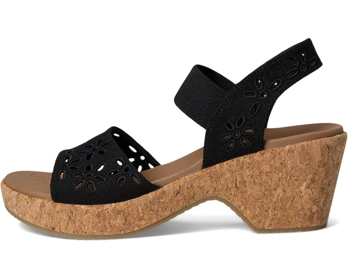 Сандалии Skechers Brystol Beach Bliss с цветочным принтом и пробковым клином