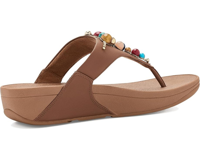 Сандалии Lulu Beaded FitFlop с открытым носом и ремешком на перемычке