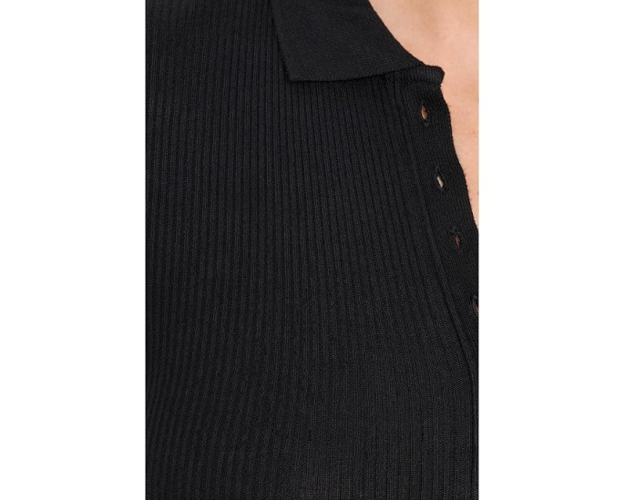 Поло Ribbed Cap Sleeve Madewell с коротким рукавом