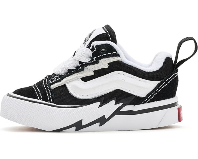 Детские кеды Vans Knu Skool Elastic Lace Bolt черные