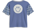 Checkered Smiley Graphics Crew Neck T-Shirt (Little Kid/Big Kid)