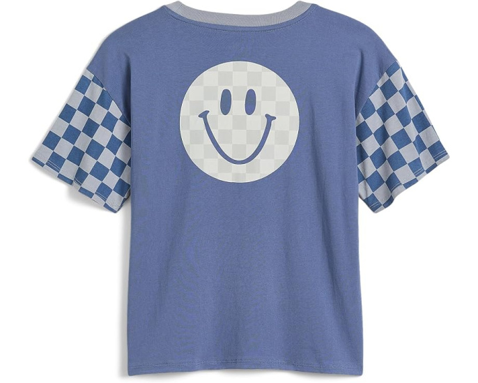 Checkered Smiley Graphics Crew Neck T-Shirt (Little Kid/Big Kid)