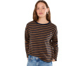 Madewell легкая футболка с длинным рукавом Oversize в полоску