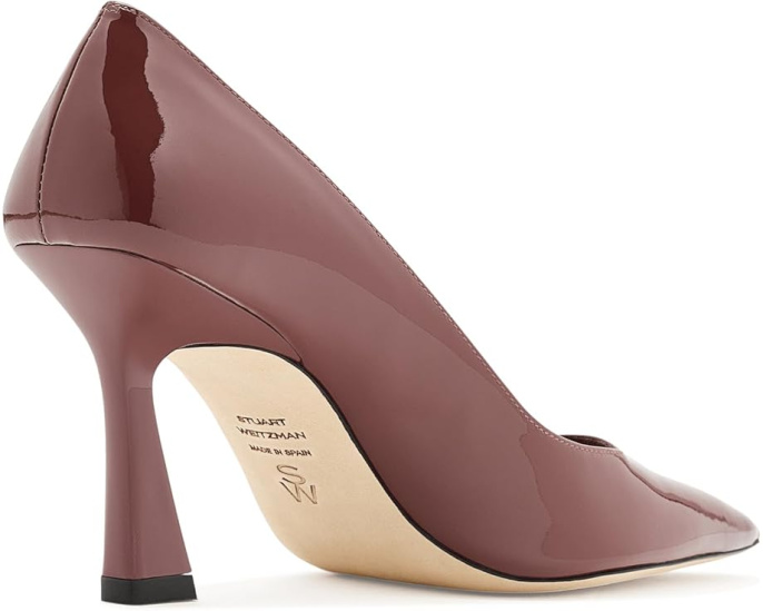 Насосы Vinnie 85 Stuart Weitzman с острым мысом и уникальным каблуком