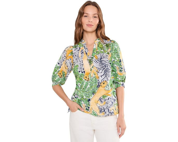 Топ Mialeigh от Lilly Pulitzer с объемными рукавами