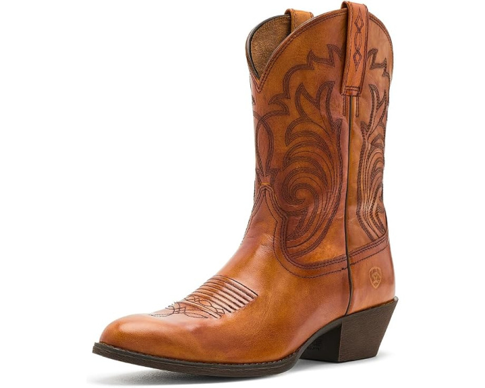 Казаки Ariat Heritage Noir с вышивкой и носком миндаль