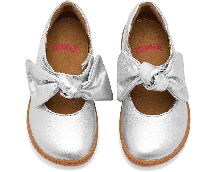 Сандалии Camper Kids Peu Cami с бантом серые для малышей